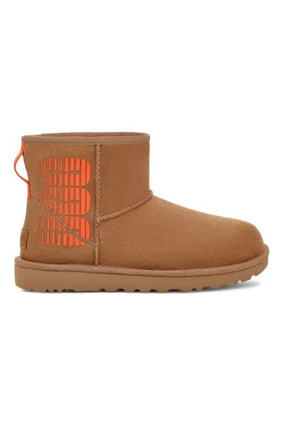 Замшевые ботинки с логотипом Ugg, коричневый