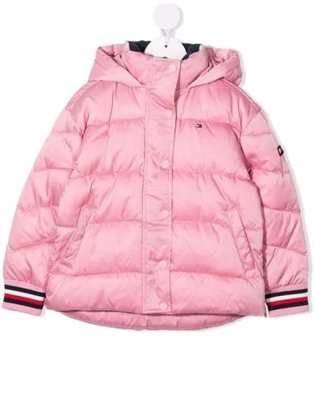 Tommy Hilfiger Junior пуховик с логотипом