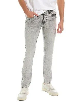 Серые прямые мужские джинсы Cavalli Class Acid Wash