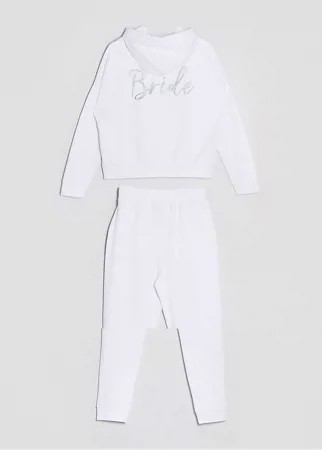 Белый спортивный костюм с худи и джоггерами ASOS DESIGN