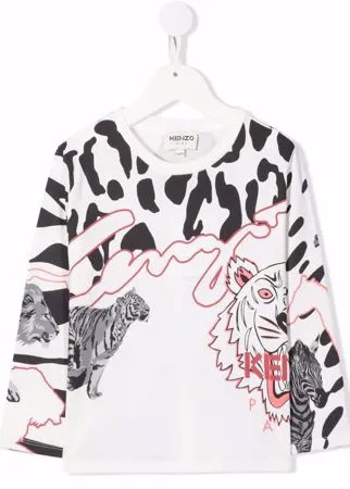 Kenzo Kids футболка с принтом