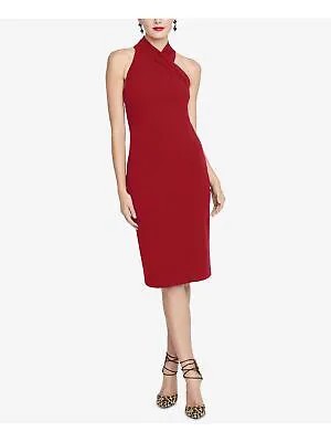 RACHEL ROY Женское красное коктейльное платье-футляр с лямкой ниже колена на молнии, L