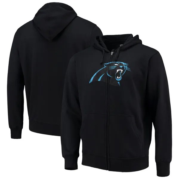 Мужская толстовка с молнией во всю длину G-III Sports от Carl Banks Black Carolina Panthers Primary Logo Starter