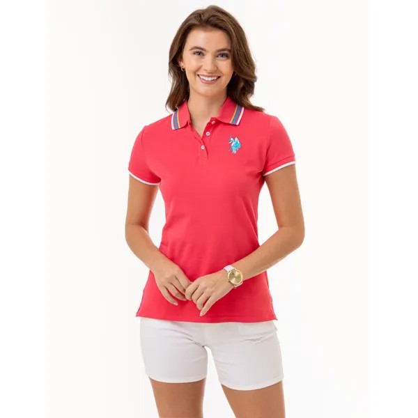 Футболка-поло U.S. Polo Assn. Tipped Varsity, красный