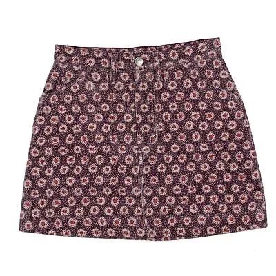 RE/DONE Женская вельветовая короткая мини-юбка с цветочным принтом BHFO 2719