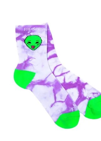 Носки RIPNDIP We Out Here Mid Socks Purple Tie Dye 2022