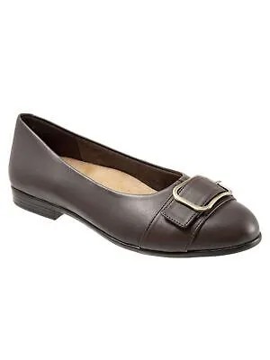 Женские коричневые туфли без шнуровки с круглым носком TROTTERS Aubrey на плоской подошве с мягкой подкладкой, 6,5 Вт