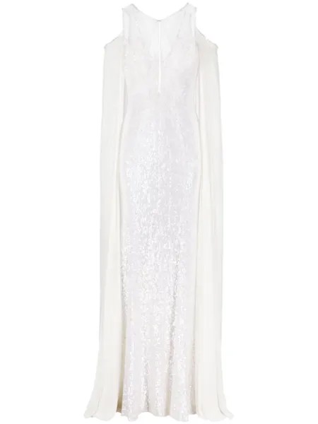 Jenny Packham платье Maria с пайетками, белый