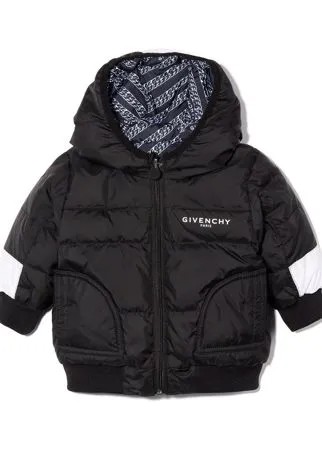 Givenchy Kids пуховик с логотипом