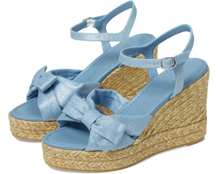 Туфли Stuart Weitzman Sofia Espadrille Wedge, серебряный