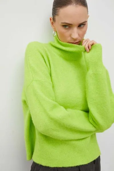 Шерстяной свитер Samsoe Samsoe Samsoe Samsoe, зеленый