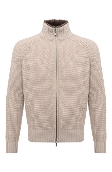 Кашемировый кардиган с меховой отделкой Loro Piana