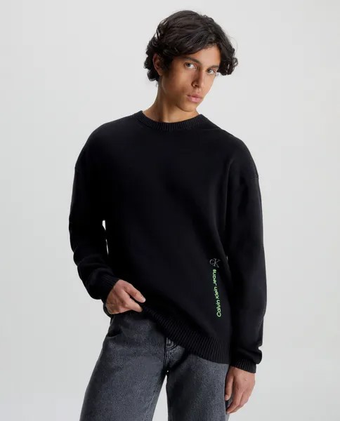 Институциональный мужской свитер Calvin Klein Jeans, черный
