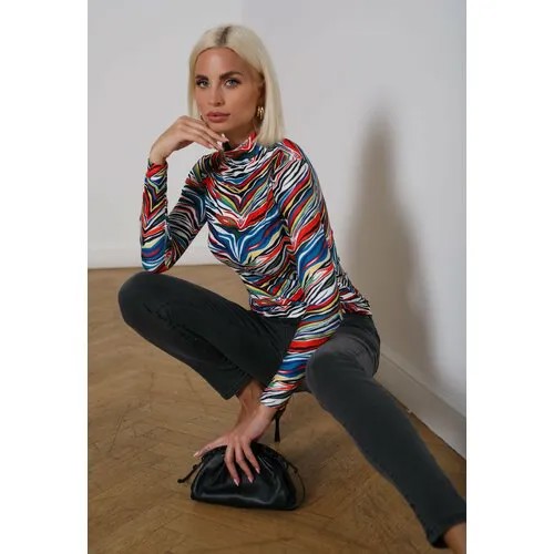Водолазка A-A Awesome Apparel by Ksenia Avakyan, размер 54, белый, зеленый