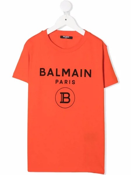 Balmain Kids футболка с логотипом