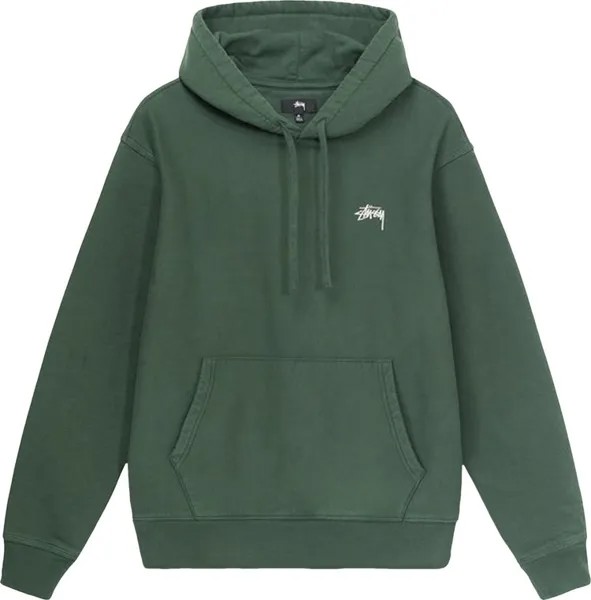 Толстовка Stussy Stock Logo Hood 'Forest', зеленый