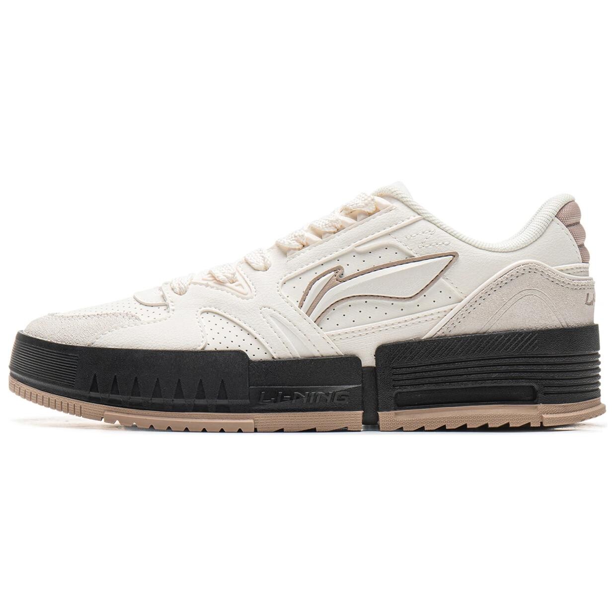 Кроссовки LINING Li Cheng Skateboarding Shoes Women's Low-top Mist White, белый