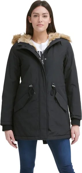 Парка Arctic Cloth Parka with Hood Levi's, цвет Black/Black