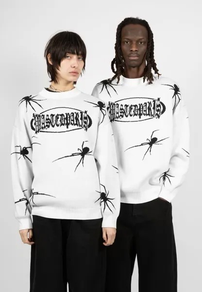 Свитер вязаный BOILER UNISEX Wasted Paris, цвет off white/ black