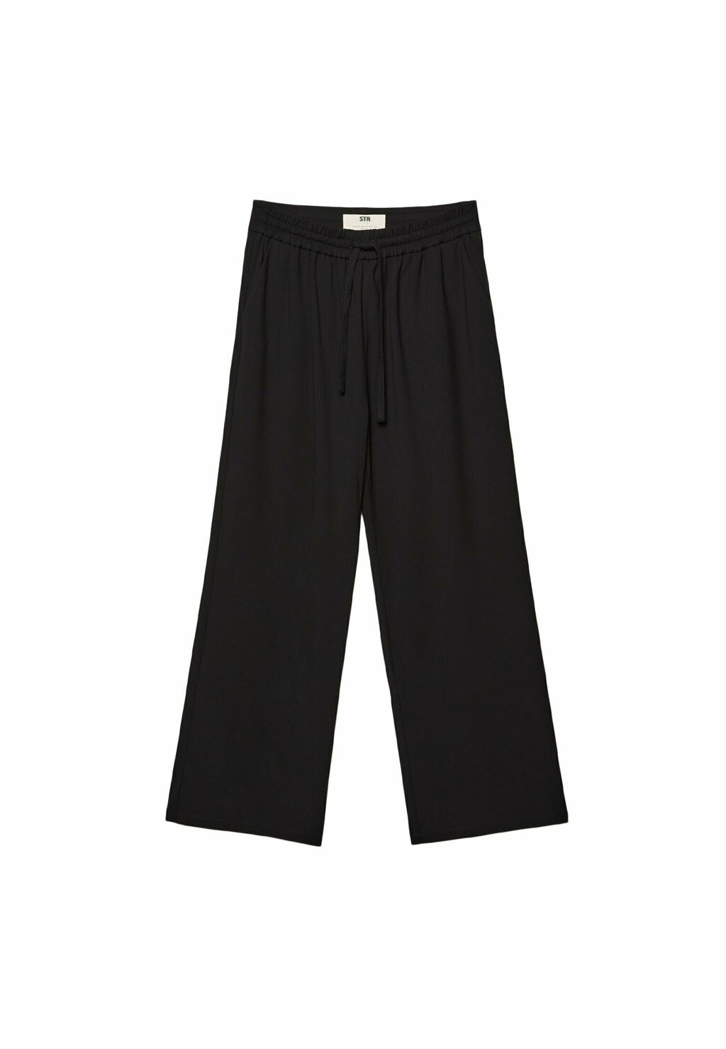 Брюки SMART DRAWSTRING Stradivarius, черный