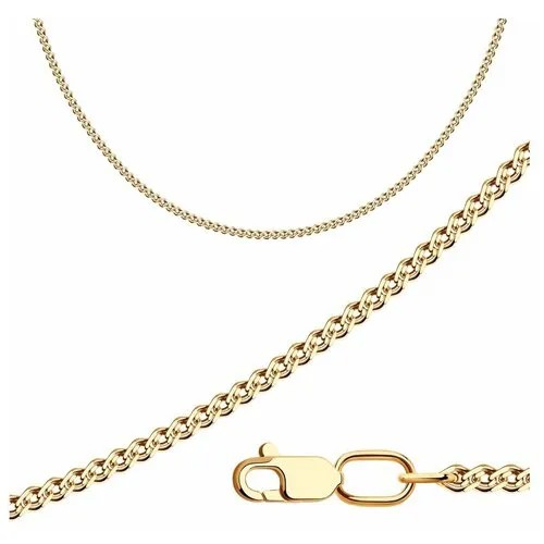 Цепь Diamant, серебро, 925 проба, золочение, длина 40 см, средний вес 2.06 г