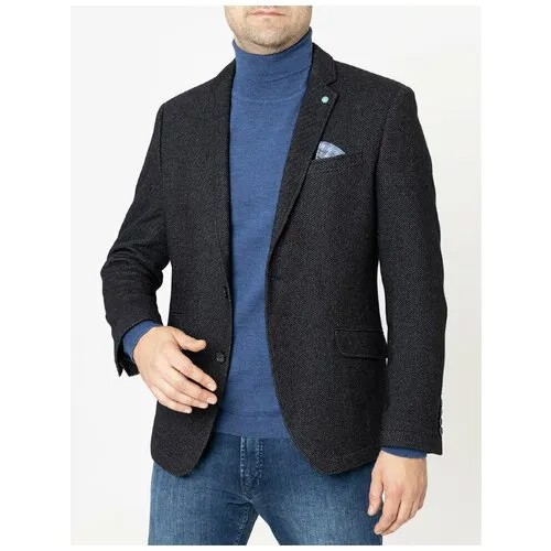 Пиджак Pierre Cardin, силуэт прямой, размер 50, черный