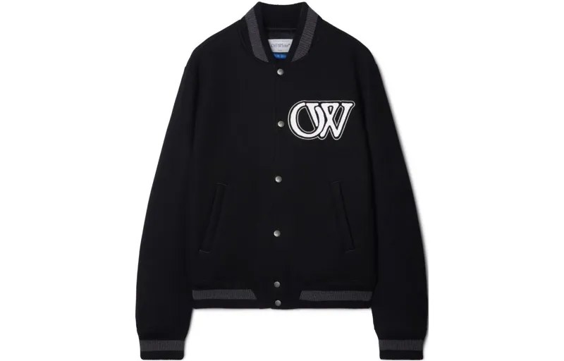 Куртка-бомбер с логотипом-аппликацией Off-White, черный
