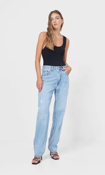 Stradivarius Бесшовное Боди Черный Xl