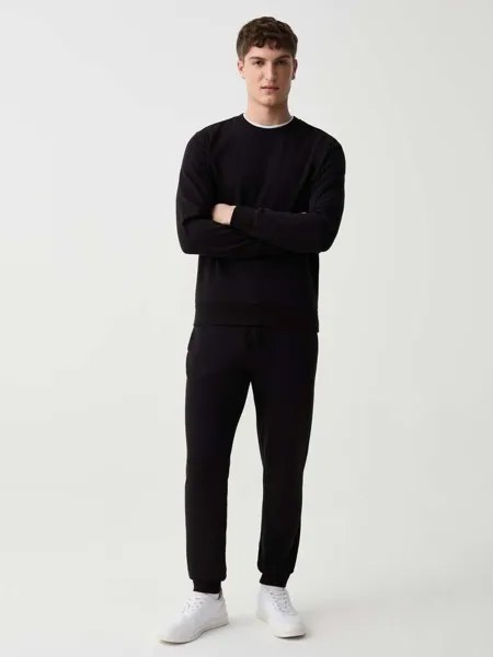Плюшевые джоггеры с кулиской Ovs, цвет black