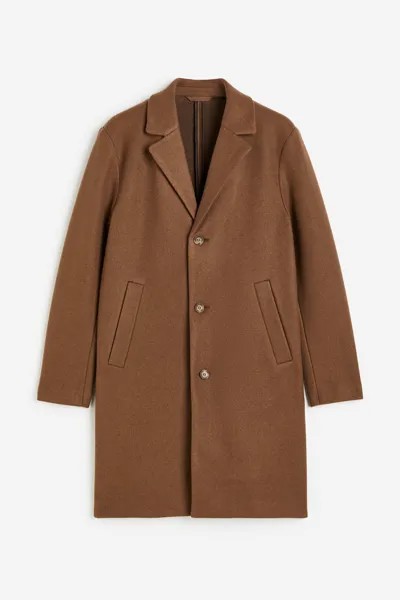 Пальто H&M Wool-blend, коричневый