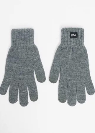 Серые перчатки Jack & Jones-Серый
