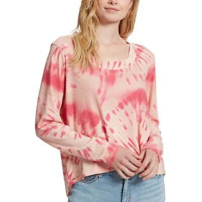 Женский розовый пуловер в рубчик Jessica Simpson Melinda, рубашка XS BHFO 7694