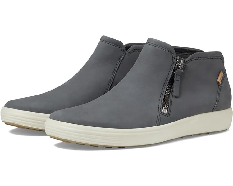 Кроссовки ECCO Soft 7 Low Cut Zip Bootie, цвет Dark Shadow