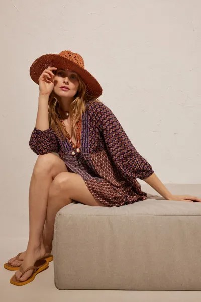 Короткое платье в стиле пэчворк Women'secret, мультиколор