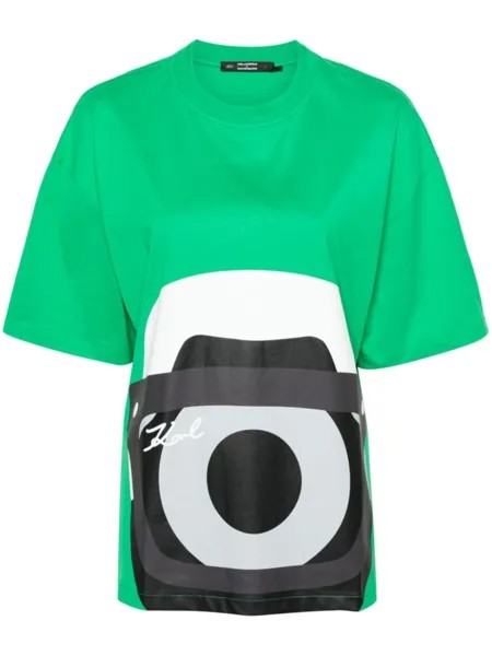 Karl Lagerfeld футболка с графичным принтом из коллаборации с Darcel Disappoints, зеленый