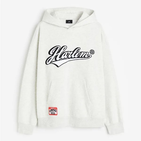 Толстовка H&M Oversized Fit Harlem, светло-бежевый