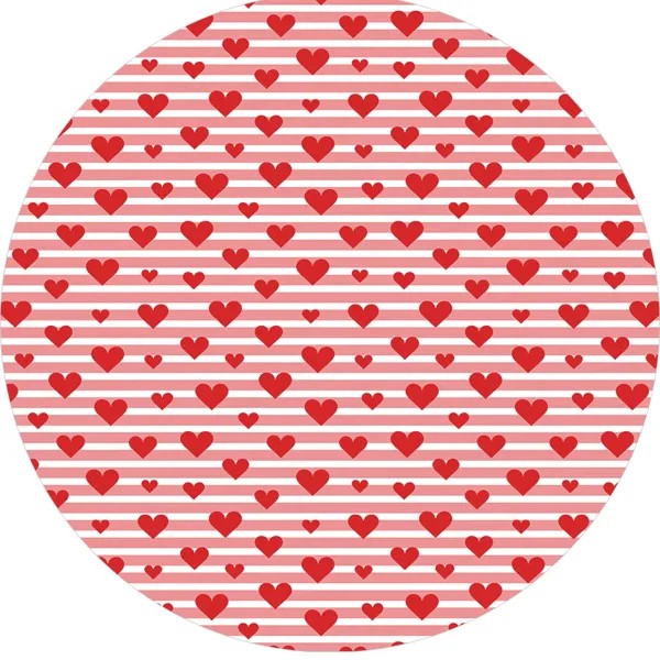 Парео женское JoyArty Сердечки на полосках белое/красное, 150x150 см