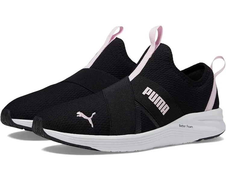 Кроссовки PUMA Better Foam Prowl Slip-On, цвет Puma Black/Pearl Pink/Puma White