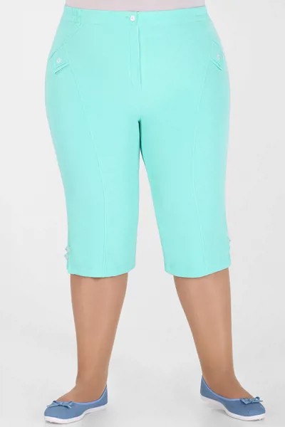 Бриджи женские AlmondShop ИК191-30-21.С3 бирюзовые 50 RU