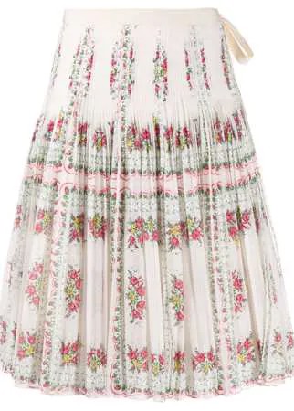 Tory Burch плиссированная юбка с цветочным принтом