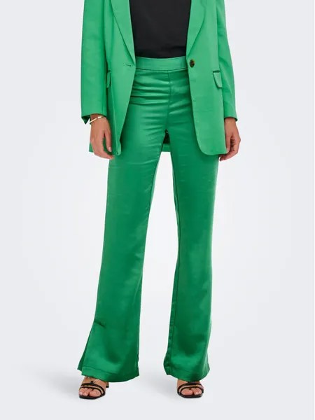 Расклешенные брюки из ткани Only, зеленый