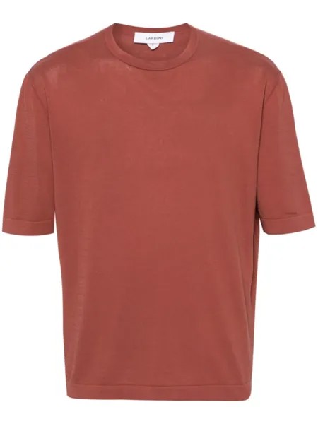 Lardini футболка тонкой вязки, коричневый