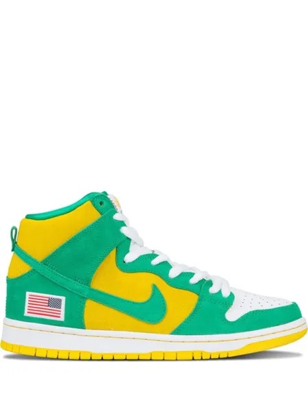 Nike высокие кеды Dunk High Pro SB, зеленый