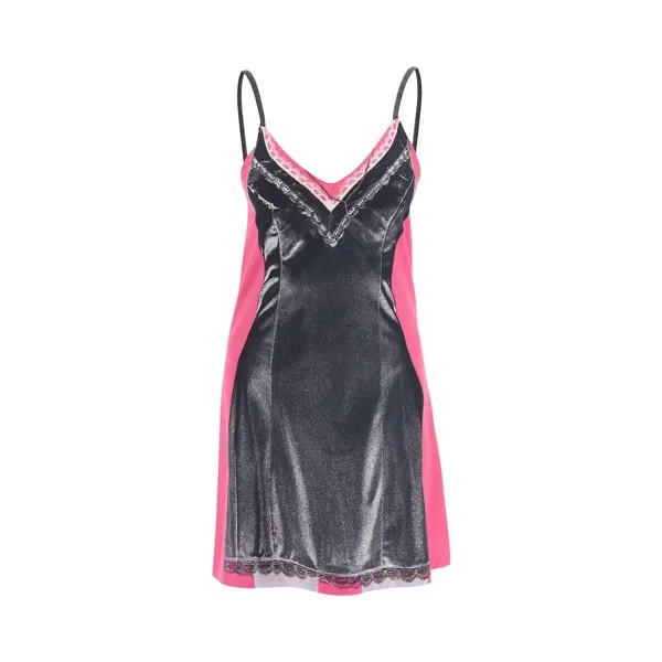 Мини-платье Y/Project Trompe LOeil, цвет Черный/Розовый