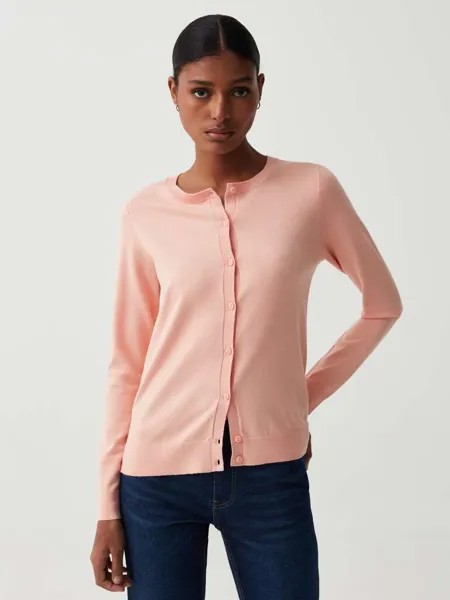 Кардиган с круглым вырезом Ovs, цвет coral pink