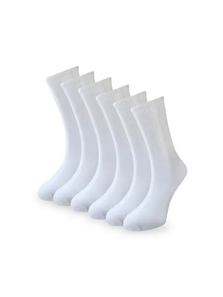 Женские теннисные носки однотонные, белые, 6 шт. ÇORAP ÇEKMECESİ