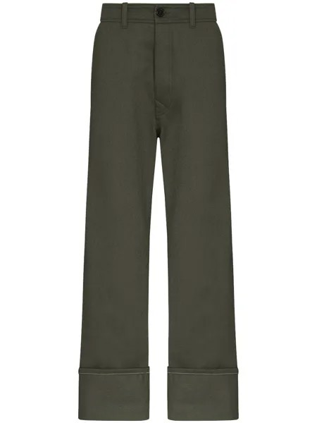 UNIFORME брюки свободного кроя с подворотами
