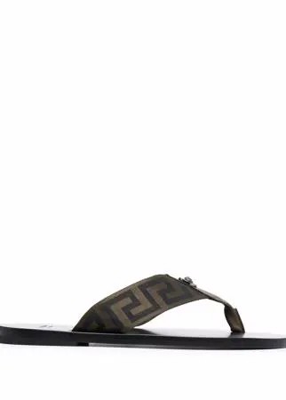 Versace шлепанцы с узором Greca