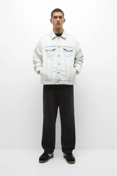 Джинсы мешковатого кроя Pull&Bear, блеский черный