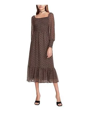 BETSEY JOHNSON Женское черное платье миди с длинными рукавами и пуловером S